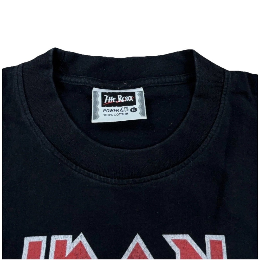 Vintage Iron Maiden Shirt Men XL Black Tee Single Stitch Band Concert Trooper - Picture 5 of 14